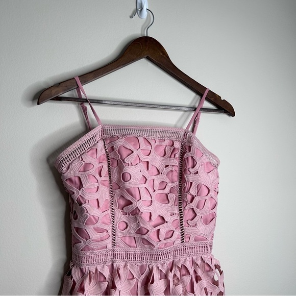 Chi Chi London Pink Lace Mini Dress Size US 2 - Picture 4 of 10